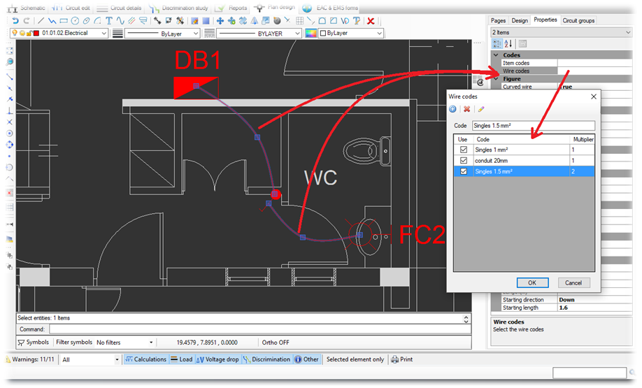 Plan design takeoffs