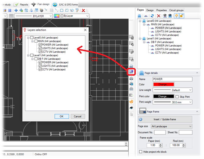 Multipage export