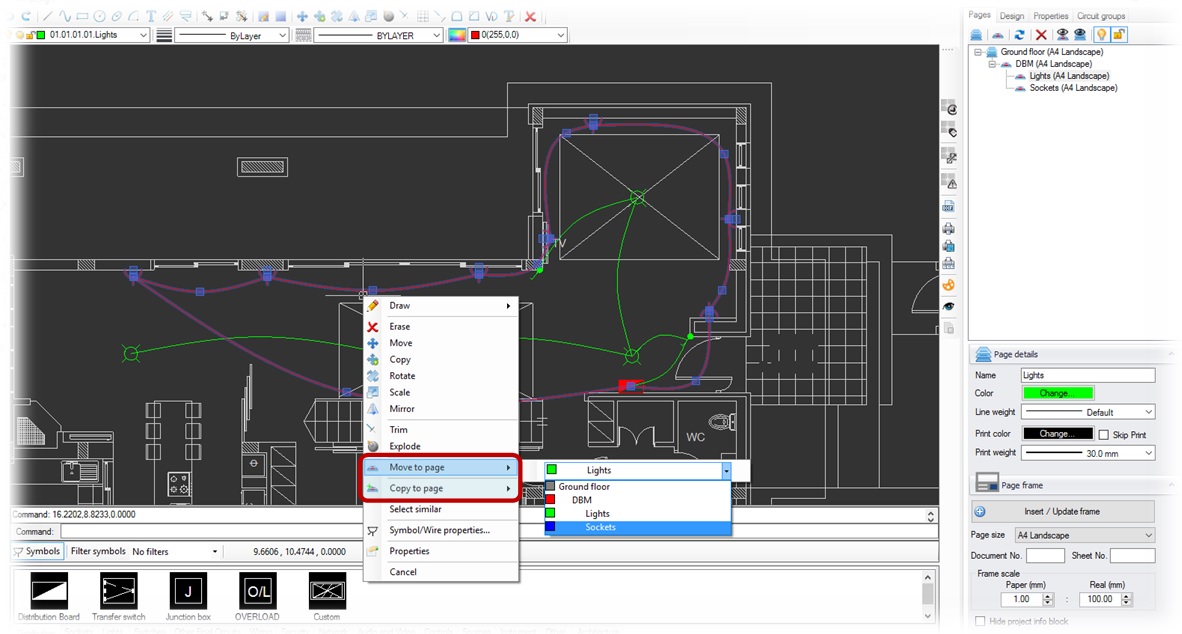 Plan design Move/Copy to page