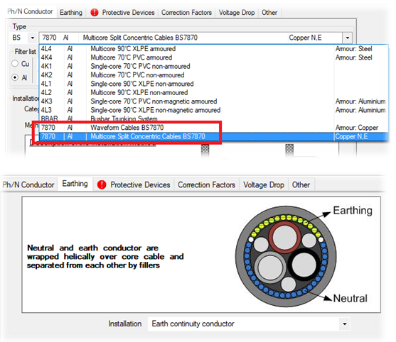 Aluminum Waveform and Concentric cables to BS7870