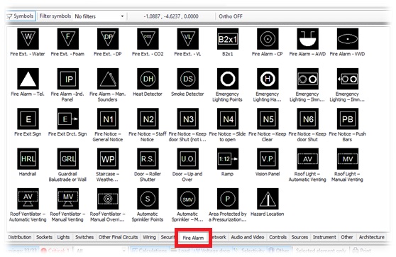 fire alarm cad symbols