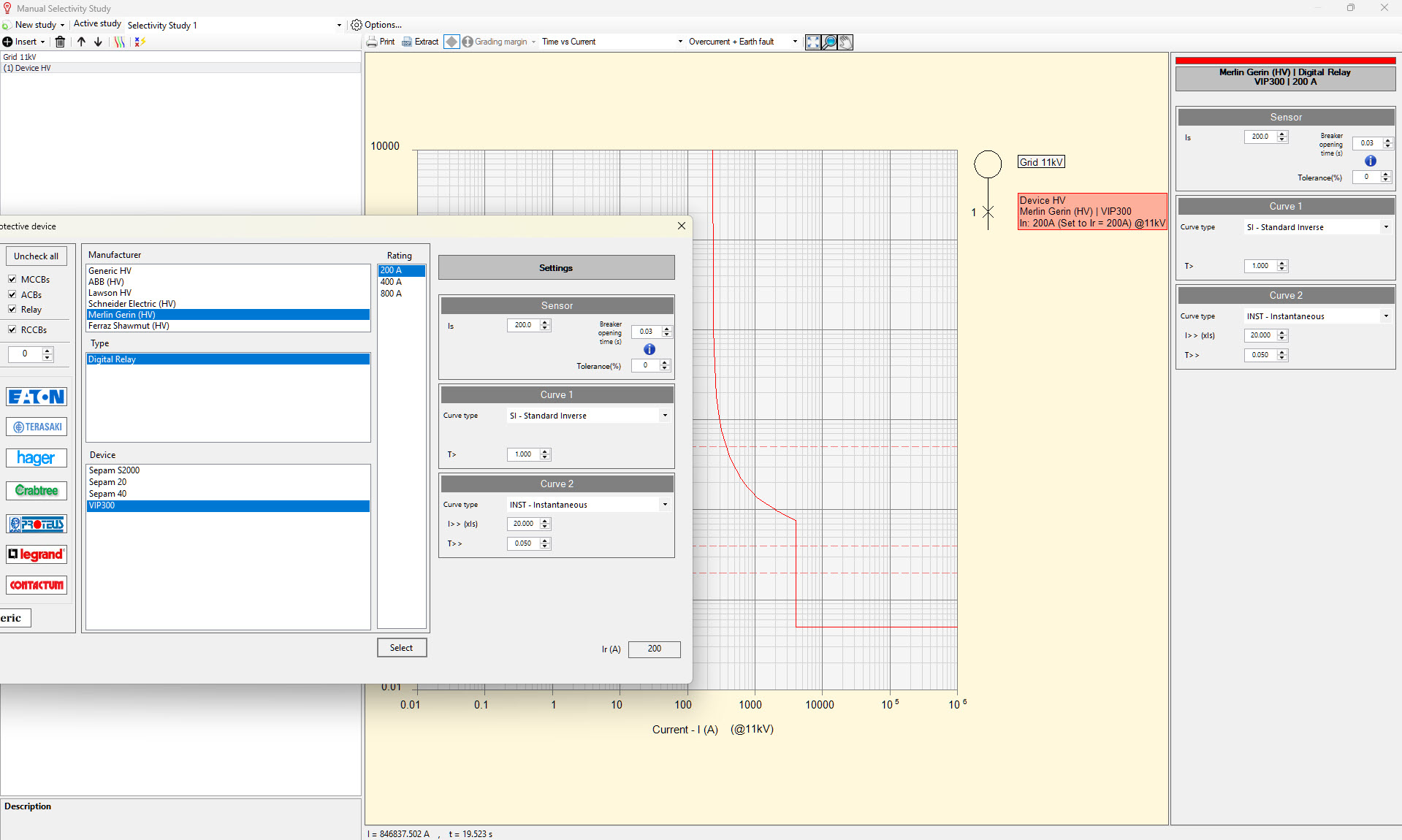 Merlin Gerin VIP300 Relay