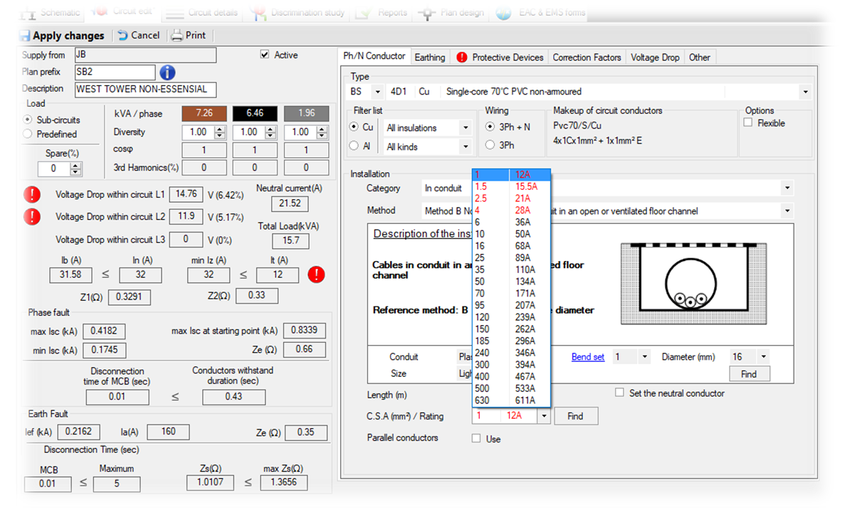 Electrical design software